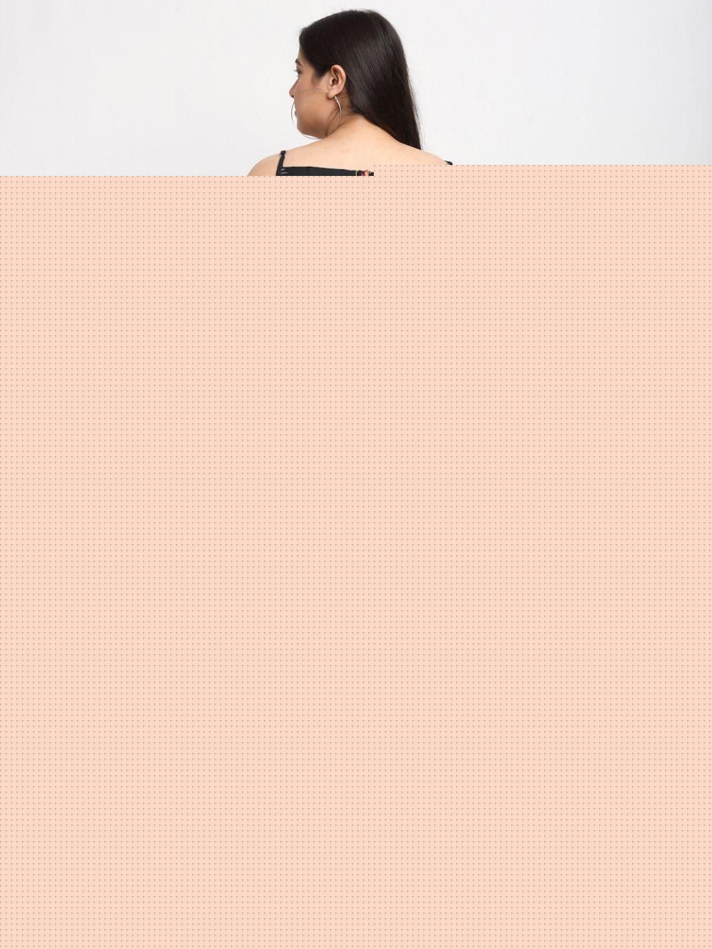 Flambeur Women's Plus Size Crepe Floral Jumpsuits